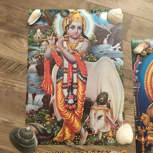 Three Y2K Colourful Indian Hindu Deity Prints - Picture 3 of 8